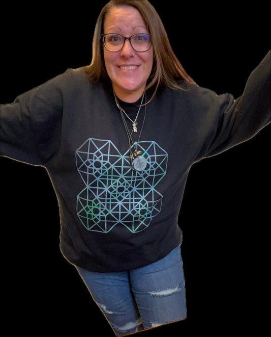 geometric sweatshirt