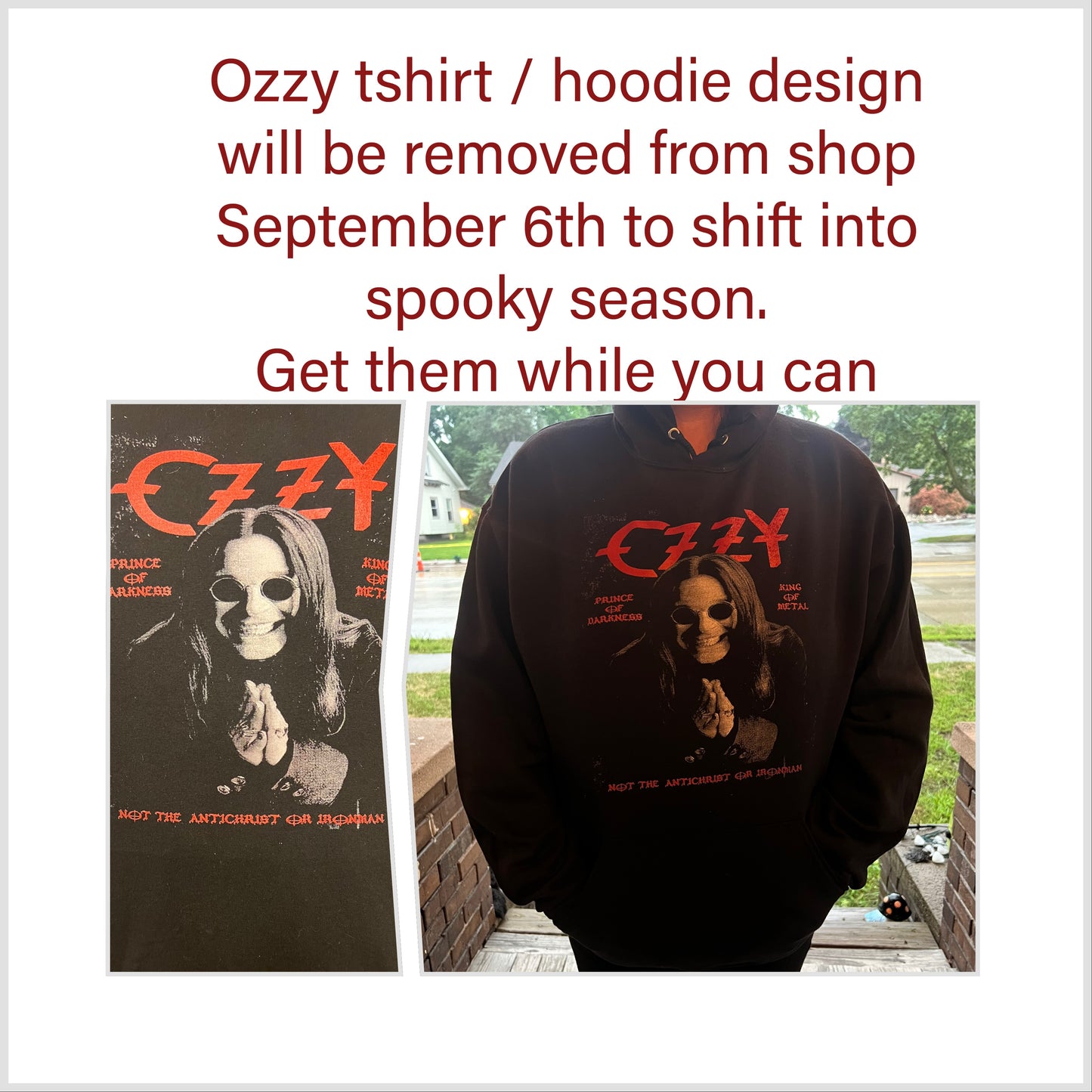 Graphic unisex Ozzy tribute shirt