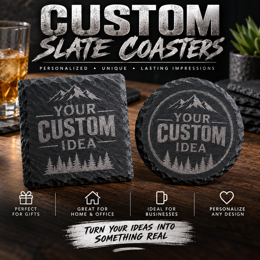 Custom slate coaster